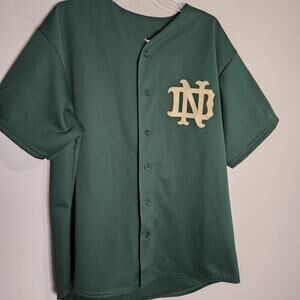 Vtg Majestic Notre Dame Basketball Warm Up Shirt Jersey Sht Sleeve USA, Mens XL